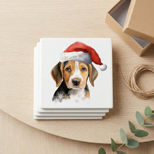 American Foxhound Puppy Drawing ceramic coasters set of 4, gift set