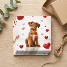 Irish Terrier ceramic coasters set of 4, gift set
