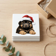 Tibetan Mastiff Puppy Drawing ceramic coasters set of 4, gift set