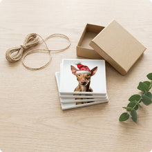 Pharaoh Hound ceramic coasters set of 4, gift set