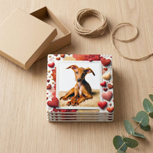 Italian Greyhound ceramic coasters set of 4, gift set