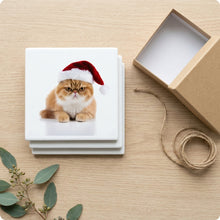 Exotic Shorthair Cat ceramic coasters set of 4, gift set