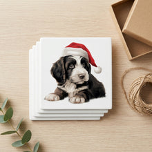 Spinone Italiano Puppy Drawing ceramic coasters set of 4, gift set