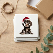 Pointer Puppy ceramic coasters set of 4, gift set