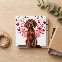 Irish Setter ceramic coasters set of 4, gift set