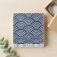 Ukiyo-e Wave Pattern ceramic coasters set of 4, gift set