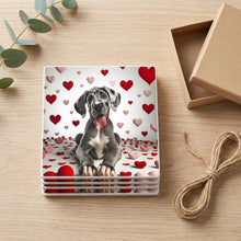 Great Dane ceramic coasters set of 4, gift set