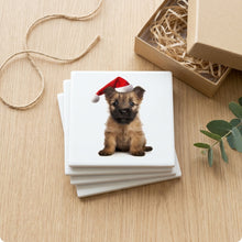 Cairn Terrier Puppy ceramic coasters set of 4, gift set