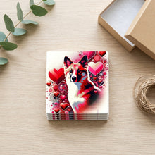 Pembroke Welsh Corgi ceramic coasters set of 4, gift set