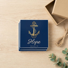 Anchor Hope Hebrews ceramic coasters set of 4, gift set