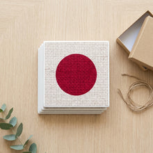 Japan Flag Pride ceramic coasters set of 4, gift set