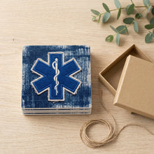 EMS Star Of Life ceramic coasters set of 4, gift set