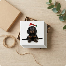 Gordon Setter Puppy ceramic coasters set of 4, gift set