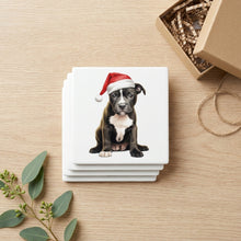 Staffordshire Bull Terrier Puppy Drawing ceramic coasters set of 4, gift set