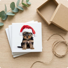 Yorkshire Terrier Puppy ceramic coasters set of 4, gift set