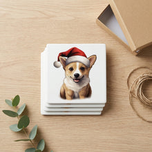 Norwegian Lundehund Puppy Drawing ceramic coasters set of 4, gift set