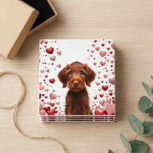 Wirehaired Vizsla ceramic coasters set of 4, gift set