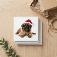 Leonberger ceramic coasters set of 4, gift set
