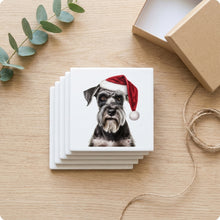 Standard Schnauzer ceramic coasters set of 4, gift set