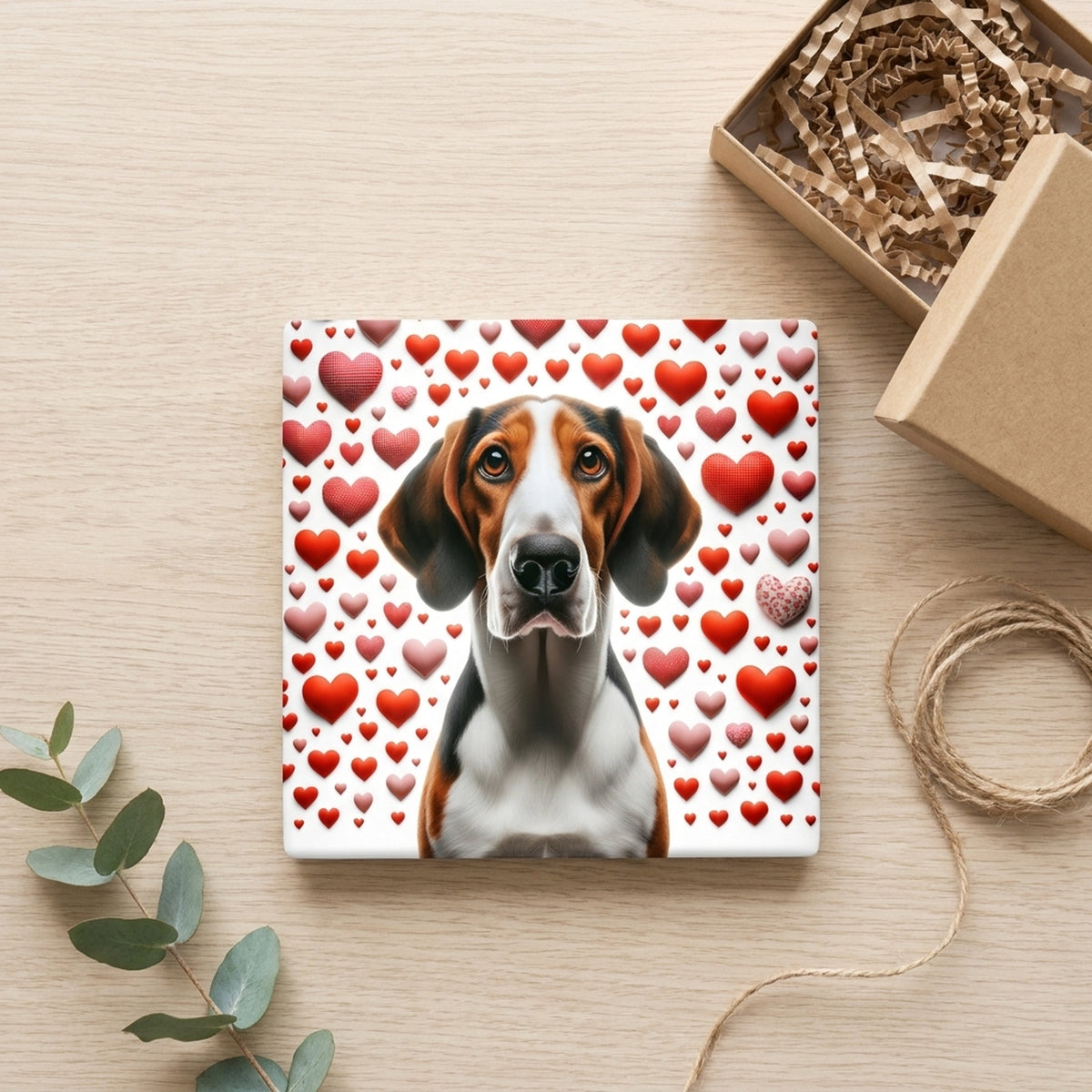 Beagle ceramic coasters set of 4, gift set