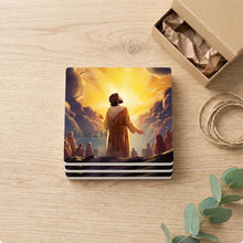 Golden Heavenly Light ceramic coasters set of 4, gift set