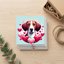 Beagle ceramic coasters set of 4, gift set