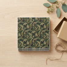 Green Camo ceramic coasters set of 4, gift set