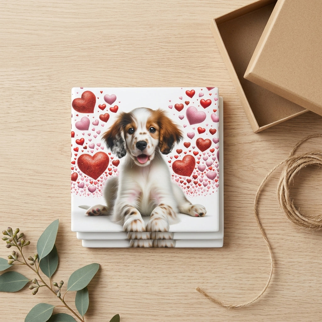 Brittany ceramic coasters set of 4, gift set