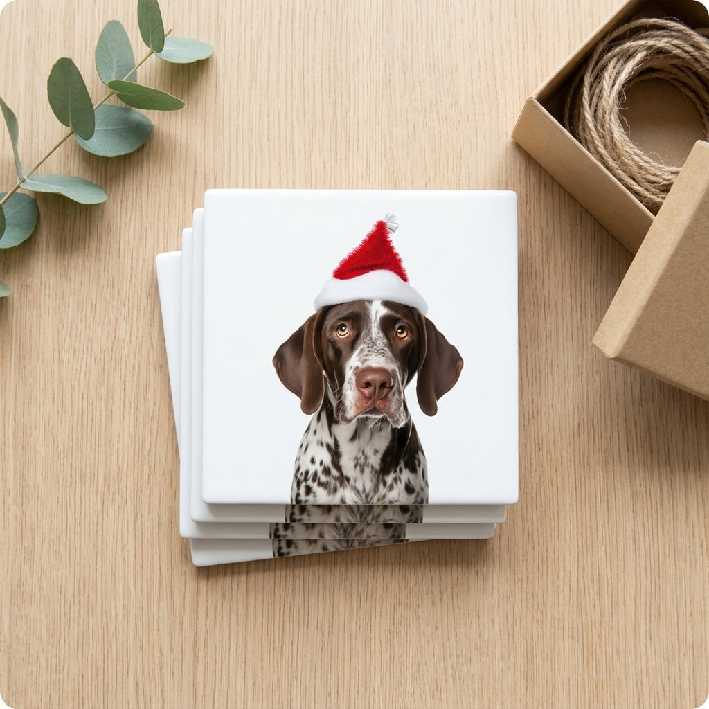 Pointer ceramic coasters set of 4, gift set