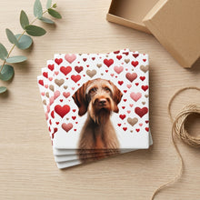 Wirehaired Vizsla ceramic coasters set of 4, gift set