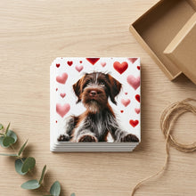 Wirehaired Pointing Griffon ceramic coasters set of 4, gift set