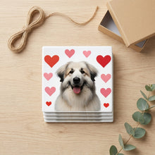 Great Pyrenees ceramic coasters set of 4, gift set