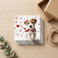 Jack Russell Terrier ceramic coasters set of 4, gift set