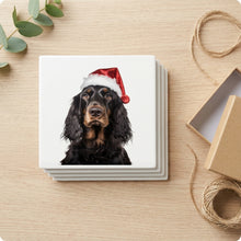 Gordon Setter ceramic coasters set of 4, gift set
