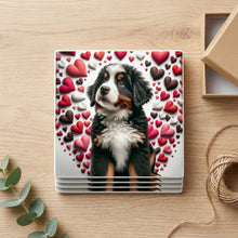Bernese Mountain Dog ceramic coasters set of 4, gift set