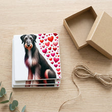 Scottish Deerhound ceramic coasters set of 4, gift set