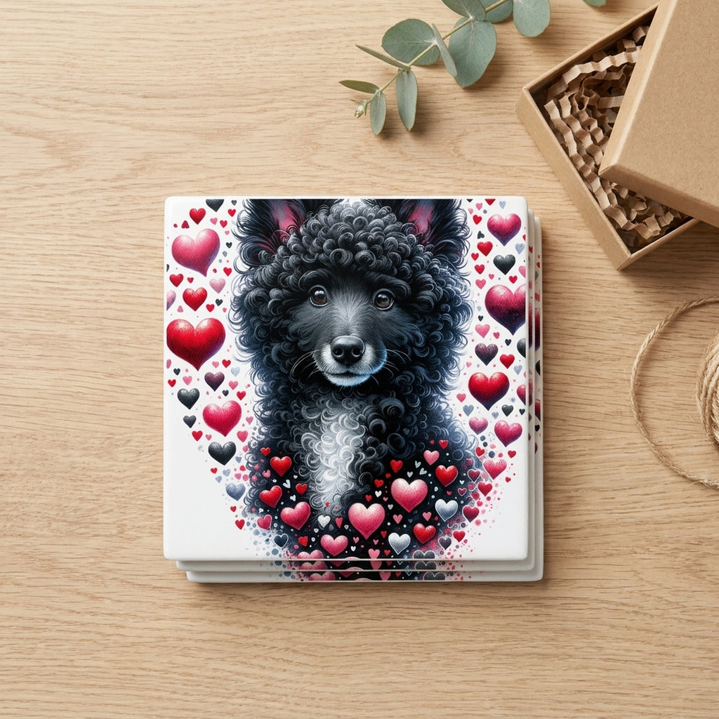 Mudi ceramic coasters set of 4, gift set