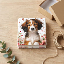 Cavalier King Charles Spaniel ceramic coasters set of 4, gift set