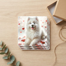 Samoyed ceramic coasters set of 4, gift set