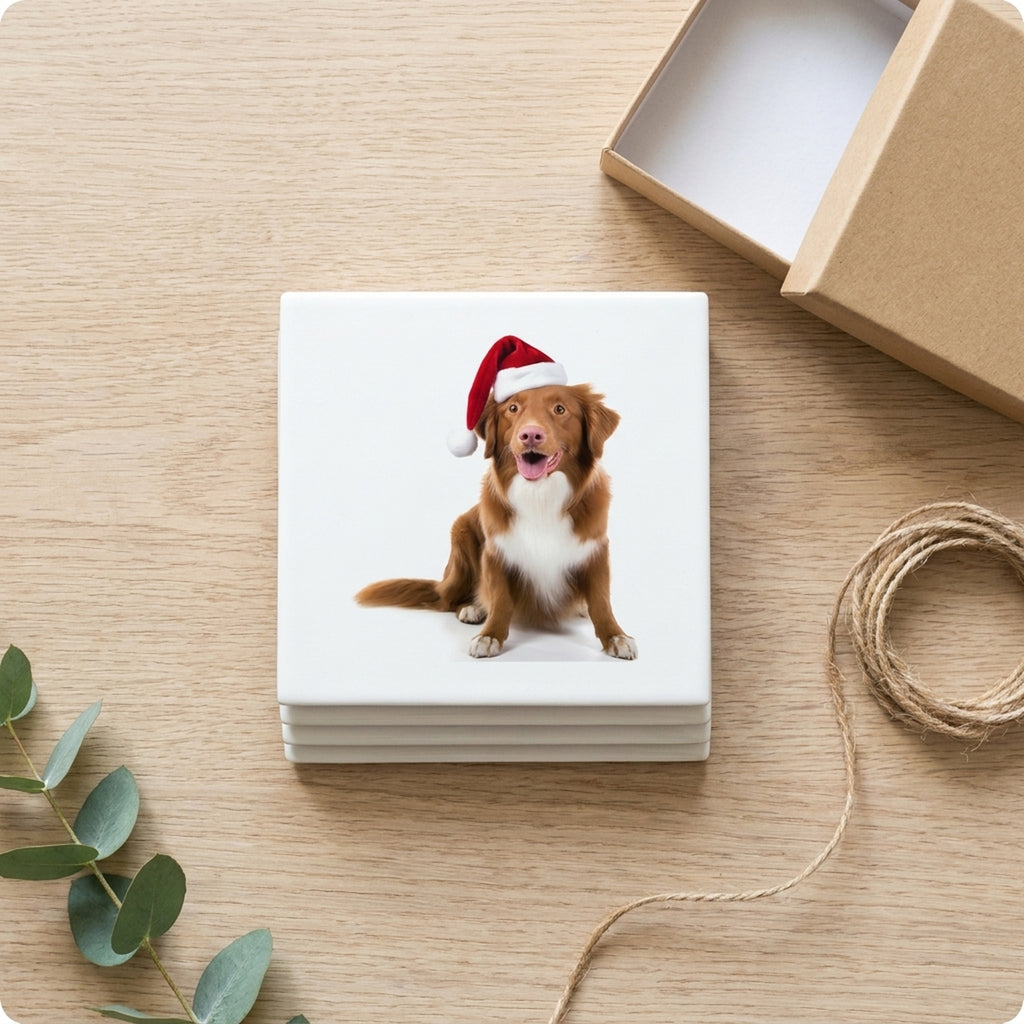 Nova Scotia Duck Tolling Retriever ceramic coasters set of 4, gift set