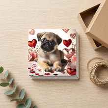 Pug ceramic coasters set of 4, gift set