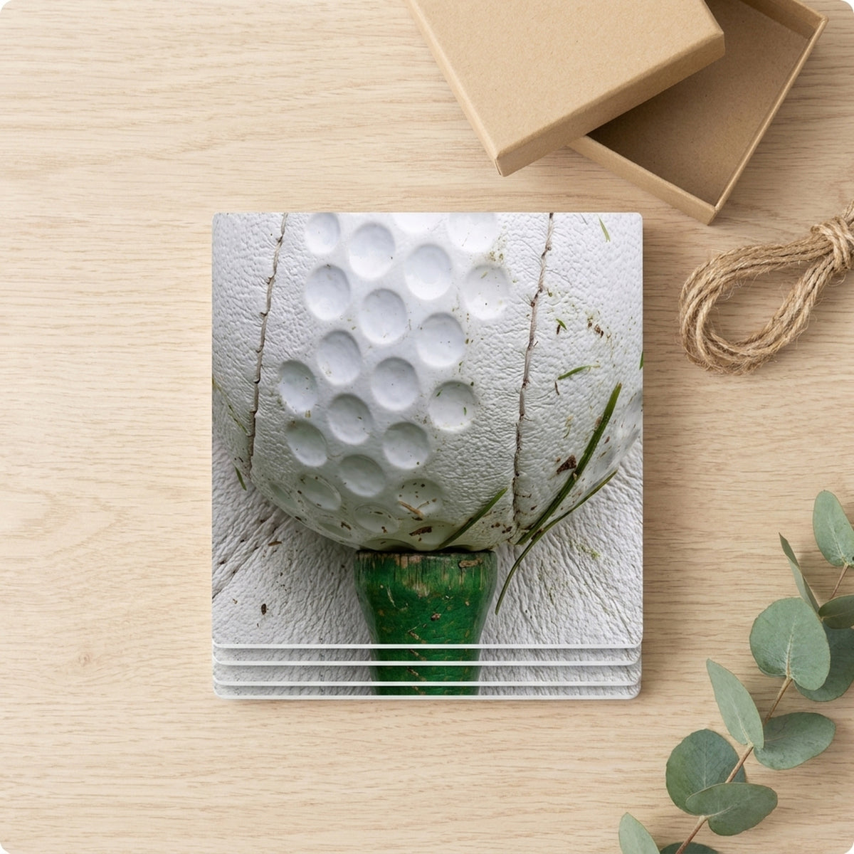 Golf ceramic coasters set of 4, gift set