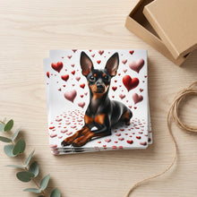 Miniature Pinscher ceramic coasters set of 4, gift set