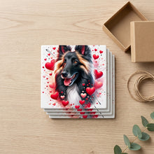 Shetland Sheepdog ceramic coasters set of 4, gift set