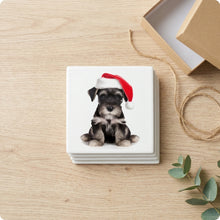 Standard Schnauzer Puppy ceramic coasters set of 4, gift set