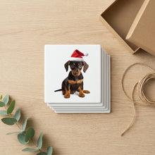 German Pinscher Puppy ceramic coasters set of 4, gift set