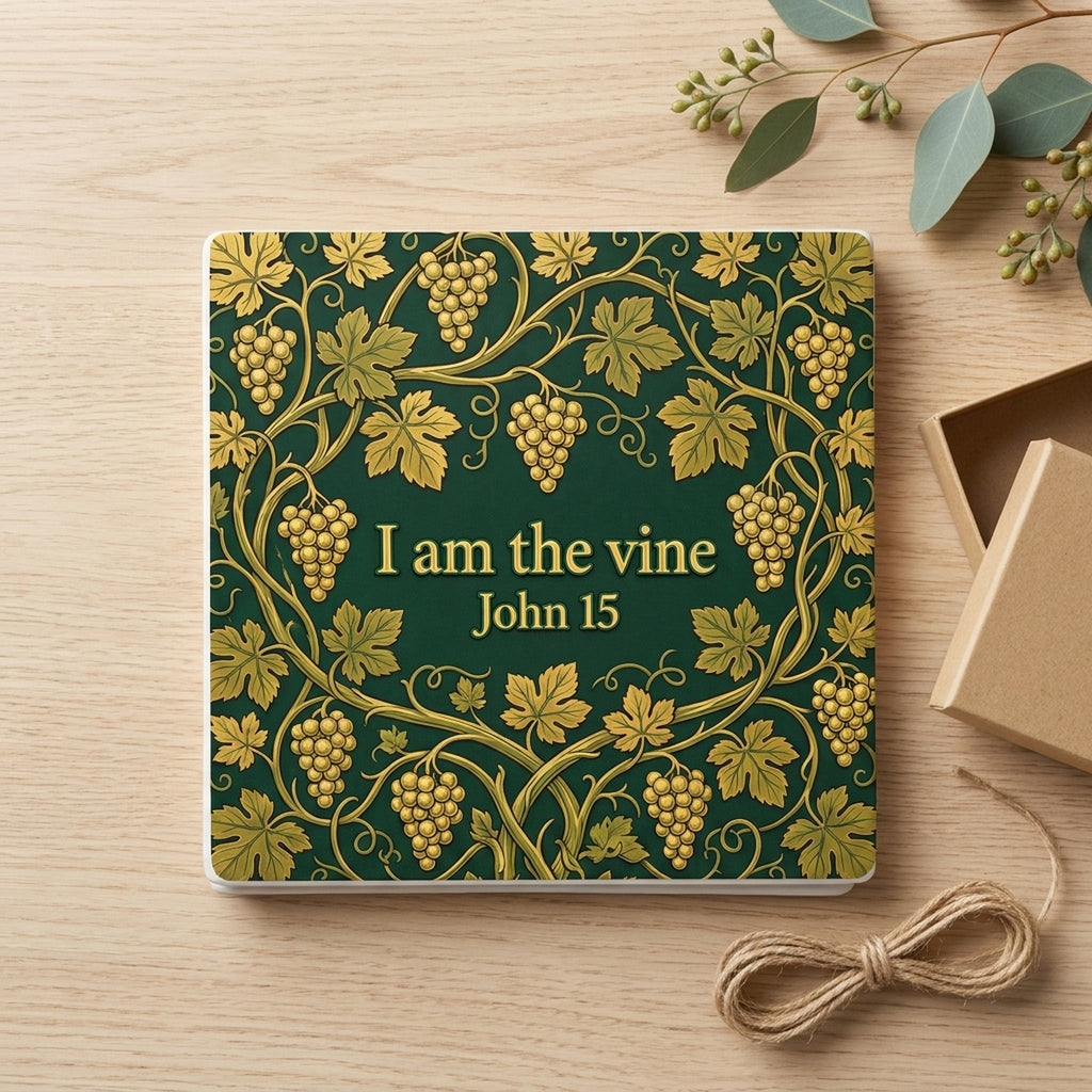 Grafted Vine ceramic coasters set of 4, gift set