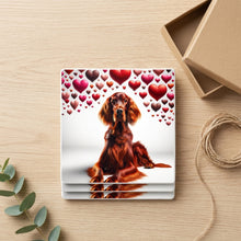 Irish Setter ceramic coasters set of 4, gift set