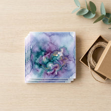 Watercolor Ombre ceramic coasters set of 4, gift set