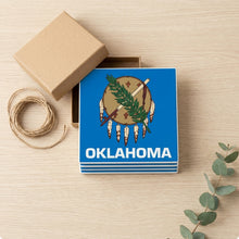 Oklahoma State Flag ceramic coasters set of 4, gift set